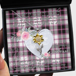 Valentine Necklace Gift for Girlfriend Clan MacPherson Hunting Modern Tartan Sunflower Pendant Necklace, Scottish Tartan Jewelry, valentine necklace, necklace girlfriend, necklace for wife, cute necklaces for girlfriend, jewelry for girlfriend, to my soulmate necklace, to my future wife necklace