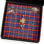 To My Beautiful Soulmate Sunflower Necklace In Your Eyes I Have Found My Home Clan Anstruther Tartan Jewelry For Girlfriend, Tartan Sunflower Pendant Necklace, Scottish Tartan Jewelry, valentine necklace, necklace girlfriend, necklace for wife, cute necklaces for girlfriend, jewelry for girlfriend, to my soulmate necklace, to my future wife necklace