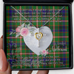 Gift For My Beautiful Girlfriend Necklace Valentine Necklace Clan Reid Tartan Cross Dancing Necklace Scottish Tartan Jewelry