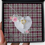 Gift For My Beautiful Girlfriend Necklace Valentine Necklace Clan Little Dress Tartan Cross Dancing Necklace Scottish Tartan Jewelry