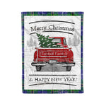 Tartan Blanket Vintage Red Truck with Christmas Tree Family Scottish Clan Turnbull Hunting plaid blanket, red plaid blanket, buffalo plaid blanket, green plaid blanket, plaid fleece blanket, blue plaid blanket, red tartan blanket, tartan plaid blanket, black and white plaid blanket, , christmas plaid blanket, orange plaid blanket, tartan plaid throw blanket, pink plaid blanket, brown plaid blanket, buffalo check blanket