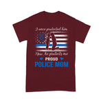Scotstee Shop - Thin Blue Line American Flag Proud Police Mom 4th Of July Shirt Blue Line Flag Shirts Police Mom Shirts
