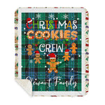 Personalized Gift Tartan Plaid Blanket Clan Stewart Ancient With Christmas Cookie Baking Crew Christmas Gift Sherpa Blanket, tartan sherpa blanket,buffalo plaid sherpa blanket,christmas sherpa blanket,Christmas Throw Blanket,green plaid sherpa blanket,green sherpa blanket