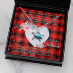 Sea Turtle Necklace Gift for My Beautiful Girlfriend Valentines Necklace Clan MacIntyre Modern Tartan Blue Turtle Necklace
