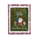 Personalized Gift Tartan Plaid Blanket Clan MacAlister Hunting With Funny Santa Snowman Reindeer Merry Christmas Fleece Blanket, Home Living Room, Plaid Blanket, Tartan Blanket, Scottish Blanket, Buffalo fleece blanket, Christmas Blanket