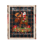 Personalized Gift Plaid Tartan Blanket Clan Braveheart With Moose Lover Xmas Gift Santa Riding Christmas Fleece Blanket