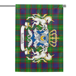 Scotstee Shop - House Flag - Durie Tartan Flag Clan Badge Lion Scottish