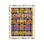Personalized Gift Tartan Plaid Blanket Clan Culloden With Christmas Cookie Baking Crew Christmas Gift Blanket, Plaid Blanket, Christmas Fleece Blanket, Christmas Blanket, Tartan Blanket, Scottish Blanket, Scotland Blanket, Family Name Blanket, Custom Blanket, Personalized Blanket
