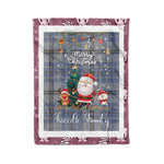 Personalized Gift Tartan Plaid Blanket Clan Tweedie With Funny Santa Snowman Reindeer Merry Christmas Fleece Blanket, Home Living Room, Plaid Blanket, Tartan Blanket, Scottish Blanket, Buffalo fleece blanket, Christmas Blanket