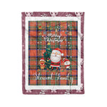 Personalized Gift Tartan Plaid Blanket Clan Stewart Royal Ancient With Funny Santa Snowman Reindeer Merry Christmas Fleece Blanket, Home Living Room, Plaid Blanket, Tartan Blanket, Scottish Blanket, Buffalo fleece blanket, Christmas Blanket