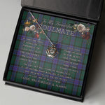 To My Beautiful Soulmate Necklace In Your Eyes I Have Found My Home Clan Sinclair Modern Tartan Crown Pendant Necklace