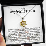 Sunflower Pendant Necklace - Mother-In-Law Necklace, Gift To My Boyfriend's Mom Necklace, Gift For Future Mother-In-Law