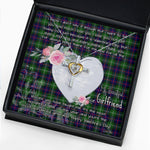 Gift For My Beautiful Girlfriend Necklace Valentine Necklace Clan Swinton Tartan Cross Dancing Necklace Scottish Tartan Jewelry