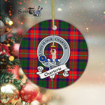 Charteris Scottish Clan Badge Plaid Ornament Gift. Christmas Tree Ornament Charteris Clan Tartan Ornament Great Christmas Ornaments Gift - Scotstee Shop