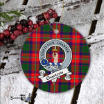 Charteris Scottish Clan Badge Plaid Ornament Gift. Christmas Tree Ornament Charteris Clan Tartan Ornament Great Christmas Ornaments Gift - Scotstee Shop