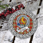 Chattan Scottish Clan Tartan Crest Badge Plaid Ornament Gift. Christmas Tree Ornament Chattan Clan Tartan Ornament,  ceramic ornament, personalized christmas ornaments, christmas tree ornaments, christmas door decorations, Plaid Ornament, Tartan Ceramic Ornament