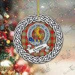 Chattan Scottish Clan Tartan Crest Badge Plaid Ornament Gift. Christmas Tree Ornament Chattan Clan Tartan Ornament,  ceramic ornament, personalized christmas ornaments, christmas tree ornaments, christmas door decorations, Plaid Ornament, Tartan Ceramic Ornament