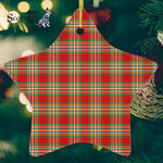 Chattan Tartan Ornament Star Ornament, Christmas Star Decorations, ceramic ornament, Plaid Star Ceramic Ornament, Christmas Ornament Decorations Gift