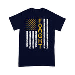 Scotstee Shop - Childhood Cancer Awareness American Flag Distresse 4th Of July Shirt Childhood Cancer Shirts childhood cancer shirt