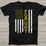 Scotstee Shop - Childhood Cancer Awareness American Flag Distresse 4th Of July Shirt Childhood Cancer Shirts childhood cancer shirt