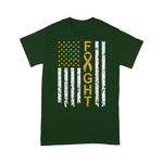 Scotstee Shop - Childhood Cancer Awareness American Flag Distresse 4th Of July Shirt Childhood Cancer Shirts childhood cancer shirt