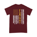 Scotstee Shop - Childhood Cancer Awareness American Flag Distresse 4th Of July Shirt Childhood Cancer Shirts childhood cancer shirt