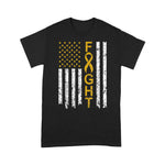 Scotstee Shop - Childhood Cancer Awareness American Flag Distresse 4th Of July Shirt Childhood Cancer Shirts childhood cancer shirt