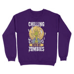 Chillin With My Zombies Funny Halloween Zombie Chillin With My Zombies Funny Halloween Zombie Womens Halloween Sweatshirts, Halloween Sweatshirt Plus Size - Scotstee Shop