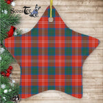Chisholm Ancient Tartan Ornament Star Ornament, Christmas Star Decorations, ceramic ornament, Plaid Star Ceramic Ornament, Christmas Ornament Decorations Gift