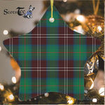 Chisholm Hunting Ancient Tartan Ornament Star Ornament, Christmas Star Decorations, ceramic ornament, Plaid Star Ceramic Ornament, Christmas Ornament Decorations Gift