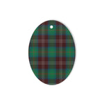 Chisholm Hunting Ancient Tartan Oval Ornaments, Christmas Tree Ornament, Plaid Christmas Ornaments, Ceramic Oval Christmas Tree Decoration, Tartan Oval Ornaments, Christmas Tree Ornament, Plaid Christmas Ornaments, Ceramic Oval Christmas Tree Decoration