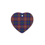 Chisholm Hunting Modern Tartan Heart Ornaments, Christmas Tree Ornament, Plaid Christmas Ornaments, Ceramic Heart Christmas Tree Decoration, Christmas Ornament, Plaid Ornament, Tartan Ornament, Buffalo Plaid Ornament