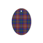 Chisholm Hunting Modern Tartan Oval Ornaments, Christmas Tree Ornament, Plaid Christmas Ornaments, Ceramic Oval Christmas Tree Decoration, Tartan Oval Ornaments, Christmas Tree Ornament, Plaid Christmas Ornaments, Ceramic Oval Christmas Tree Decoration