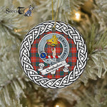 Chisholm Scottish Clan Tartan Crest Badge Plaid Ornament Gift. Christmas Tree Ornament Chisholm Clan Tartan Ornament,  ceramic ornament, personalized christmas ornaments, christmas tree ornaments, christmas door decorations, Plaid Ornament, Tartan Ceramic Ornament