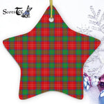 Chisholm Tartan Ornament Star Ornament, Christmas Star Decorations, ceramic ornament, Plaid Star Ceramic Ornament, Christmas Ornament Decorations Gift