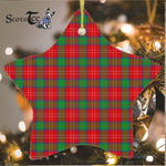 Chisholm Tartan Ornament Star Ornament, Christmas Star Decorations, ceramic ornament, Plaid Star Ceramic Ornament, Christmas Ornament Decorations Gift