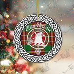 Christie Scottish Clan Tartan Crest Badge Plaid Ornament Gift. Christmas Tree Ornament Chisholm Clan Tartan Ornament Great Christie Ornaments Gift