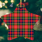 Christie Tartan Ornament Star Ornament, Christmas Star Decorations, ceramic ornament, Plaid Star Ceramic Ornament, Christmas Ornament Decorations Gift