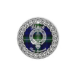 Circle Ornament (2 sided) - Black Scottish Clan Tartan Crest Badge - Scotstee Shop