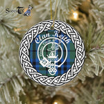 Circle Ornament (2 sided) - Keith Clan Tartan Crest Badge - Scotstee Shop