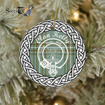Circle Ornament (2 sided) - Kelly Clan Tartan Crest Badge - Scotstee Shop