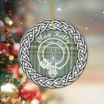 Circle Ornament (2 sided) - Kelly Clan Tartan Crest Badge - Scotstee Shop