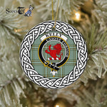 Circle Ornament (2 sided) - Kelly Scottish Clan Tartan Crest Badge - Scotstee Shop