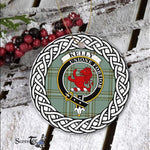 Circle Ornament (2 sided) - Kelly Scottish Clan Tartan Crest Badge - Scotstee Shop