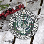 Circle Ornament (2 sided) - Kennedy Clan Tartan Crest Badge - Scotstee Shop