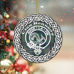Circle Ornament (2 sided) - Kennedy Clan Tartan Crest Badge - Scotstee Shop