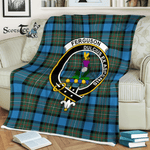Ferguson Tartan Plaid Blanket Ferguson Ancient Clan Crest Badge Tartan Blanket Scottish Tartan Plaid Fleece Blanket