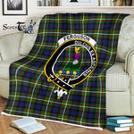 Ferguson Tartan Plaid Blanket Ferguson Clan Crest Badge Tartan Blanket Scottish Tartan Plaid Fleece Blanket