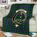 Ferguson Tartan Plaid Blanket Ferguson Of Balquhidder Clan Crest Badge Tartan Blanket Scottish Tartan Plaid Fleece Blanket