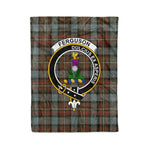 Clan Ferguson Blanket Plaid Blanket Ferguson Weathered Clan Crest Badge Tartan Blanket Scottish Green Plaid Throw Blanket - Scotstee Shop
